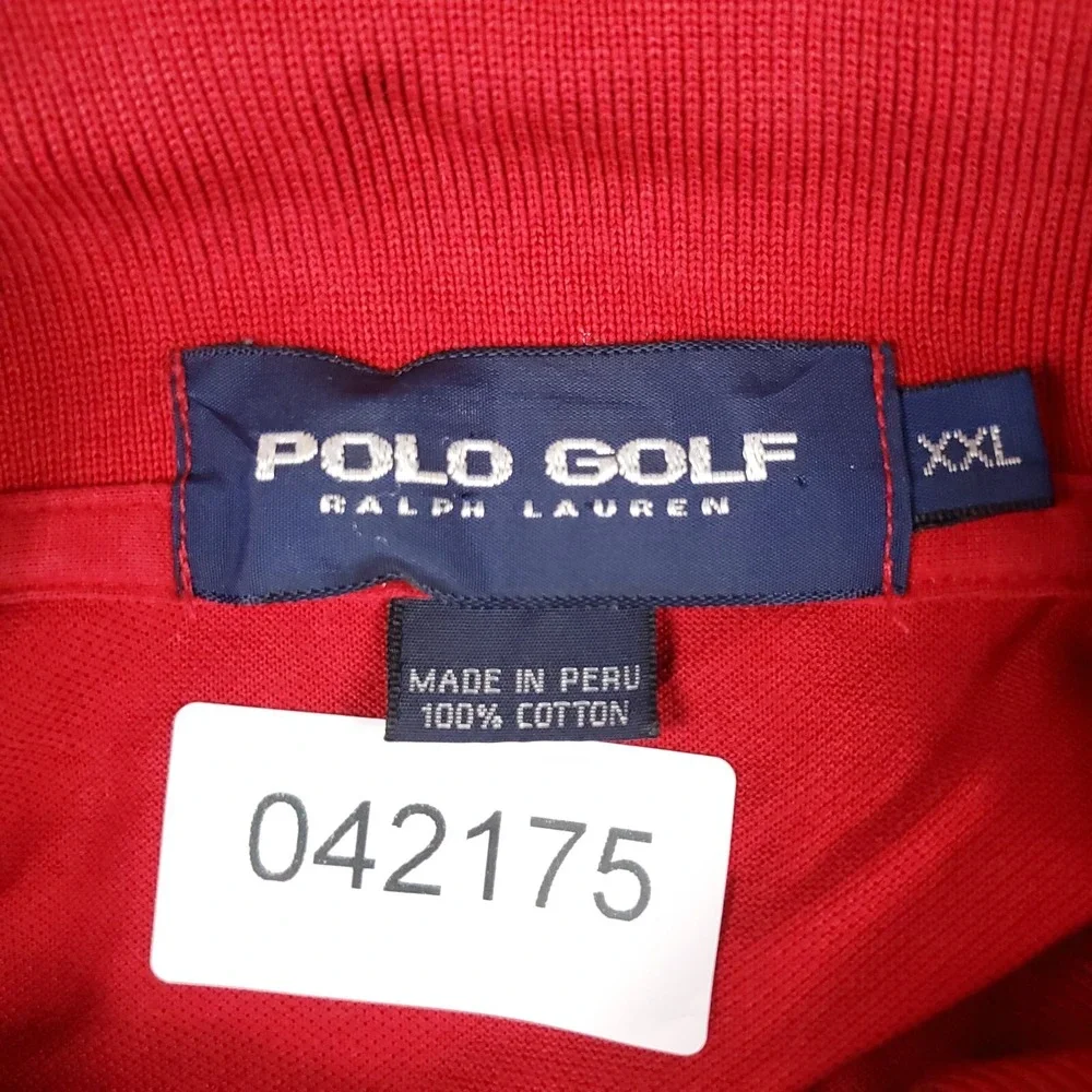 Ralph Lauren Polo Golf Mens 2XL Red Short Sleeve Cotton Pique Polo Shirt